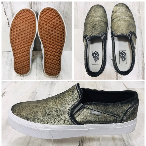 Vans Shoes - Vans Slip On Classic Metallic Bronze Shoe Size 8